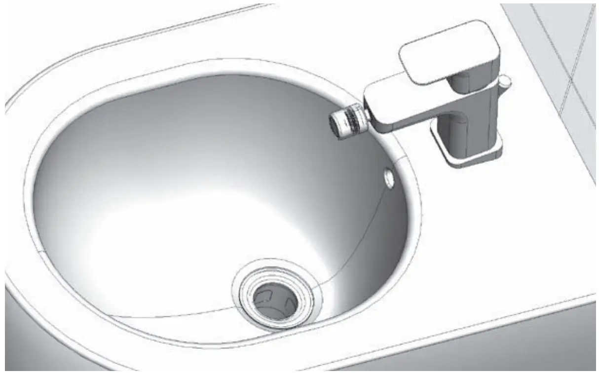 RAVAK C-C X070155 Bidet Standing Tap Click Clack - Figure 11