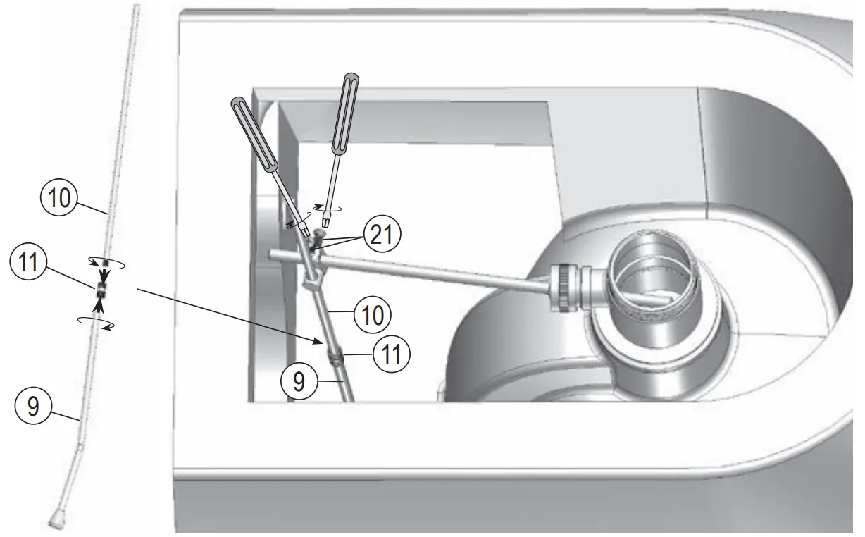 RAVAK C-C X070155 Bidet Standing Tap Click Clack - Figure 15