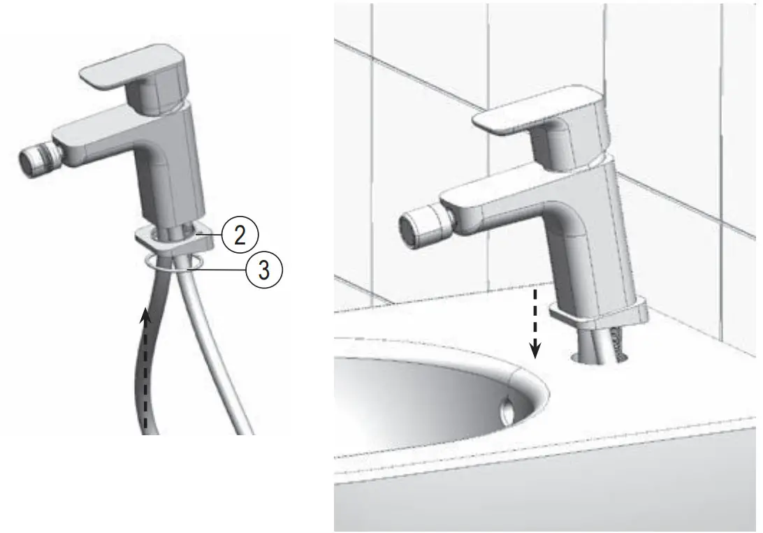 RAVAK C-C X070155 Bidet Standing Tap Click Clack - Figure 4