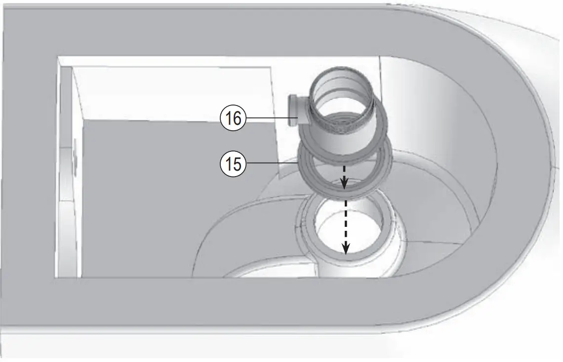 RAVAK C-C X070155 Bidet Standing Tap Click Clack - Figure 9