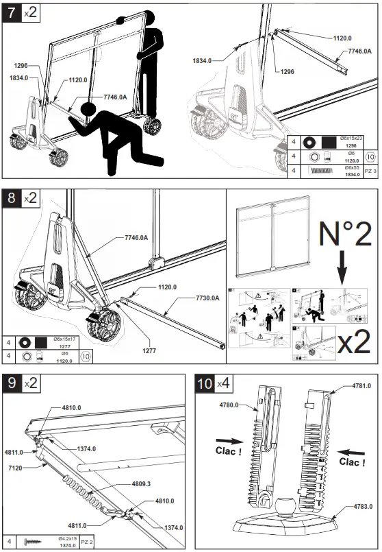 cornilleau 113402 Performance 700X Black Outdoor Table Tennis Table - 9