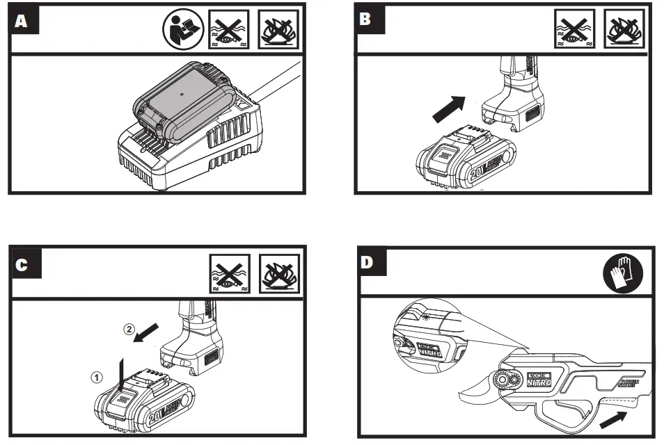 WORX WG330E, WG330E.X Cordless Pruning Shears - Fig1