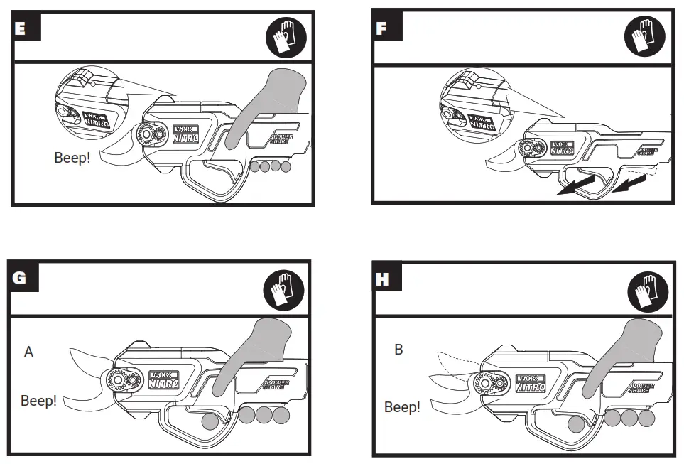 WORX WG330E, WG330E.X Cordless Pruning Shears - Fig2