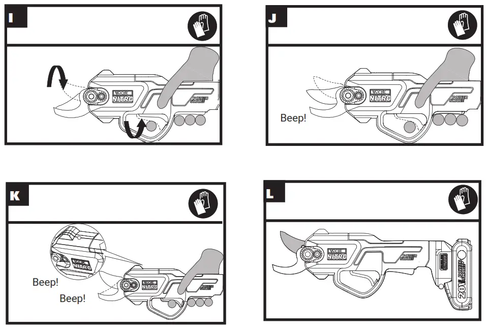 WORX WG330E, WG330E.X Cordless Pruning Shears - Fig3