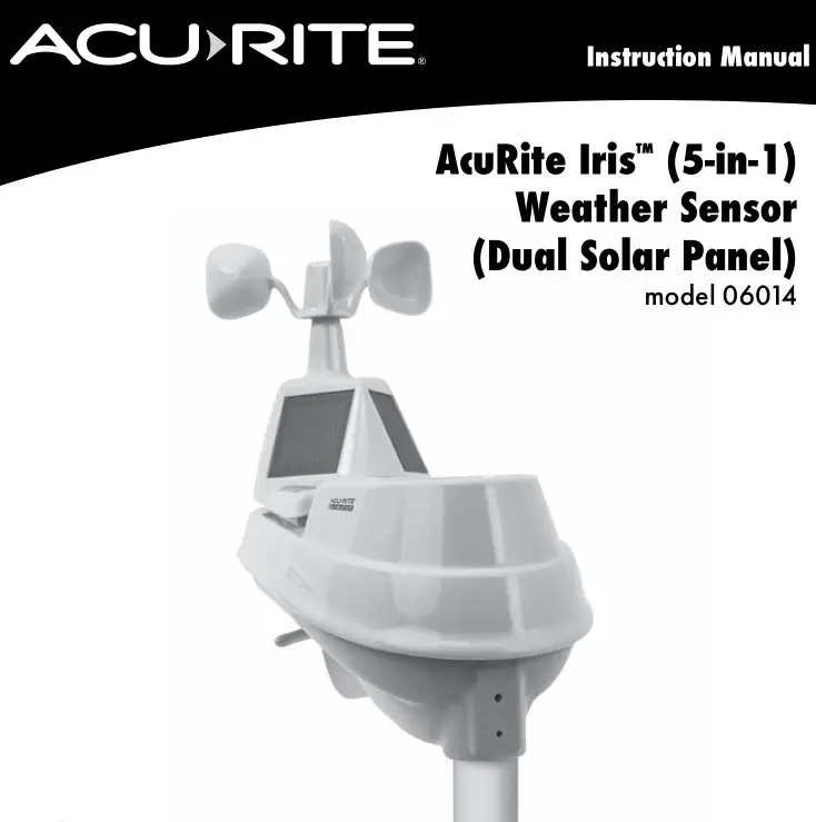 AcuRite Iris Weather Sensor Instruction Manual