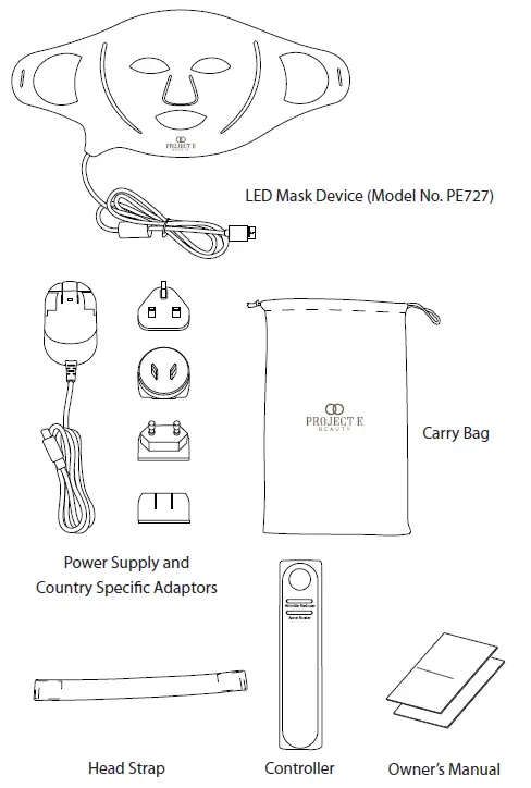 PROJECTE BEAUTY PE727 LED Light Therapy Mask 1