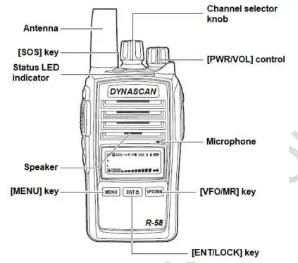 DynaScan-R-58-PMR-446-Handportable-Transceiver-with-Commercial-Radio-fig-1
