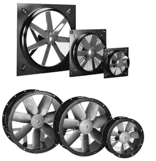 S P HCFB-HCBB Plate Mounted Axial Flow Fans