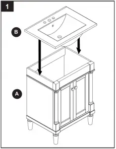 BV-8369 Vanity With Top - Step 1