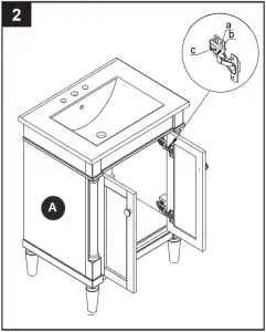 BV-8369 Vanity With Top - Step 2