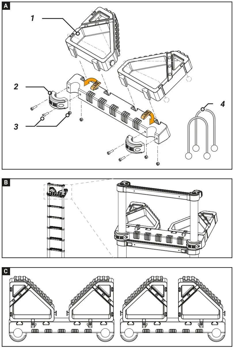 BATAVIA 7064046 Giraffe Stand Off and Tool Tray for Telescopic Ladders - Figure 1