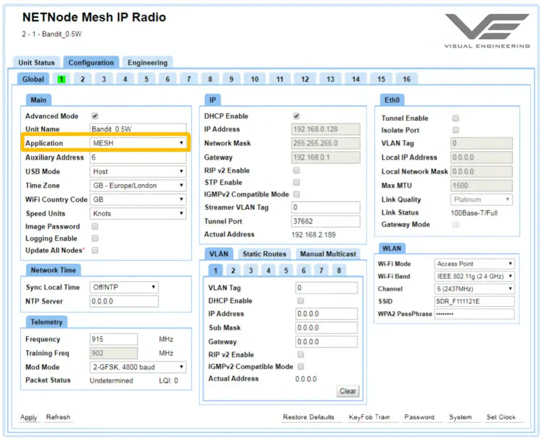 VISUAL ENGINEERING DropCam SDR Rapid Deployable Mesh Enabled Camera - Switching Radio Mode