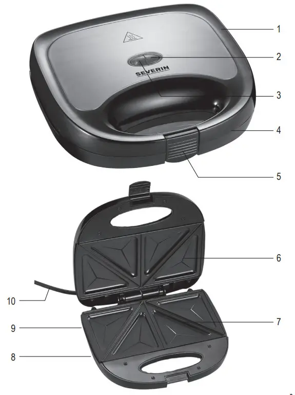 SEVERIN SA 2969, SA 2971 Sandwich Toaster - fig1