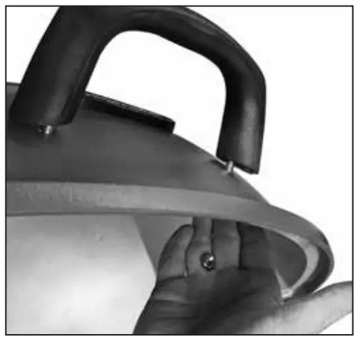 Gasmate BQ1065 Odyssey Electric 2200W Portable BBQ - ATTACH HANDLE TO HOOD