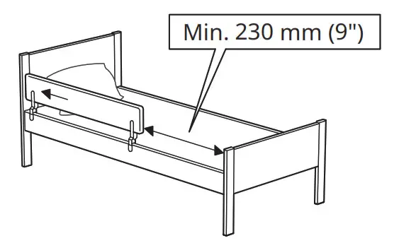 IKEA 801.251.24 NATTAPA Bed Frame and Side Support - Figure 3