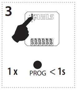 inELs RFDEL 71B SL Universal Dimmer - Press of programming1