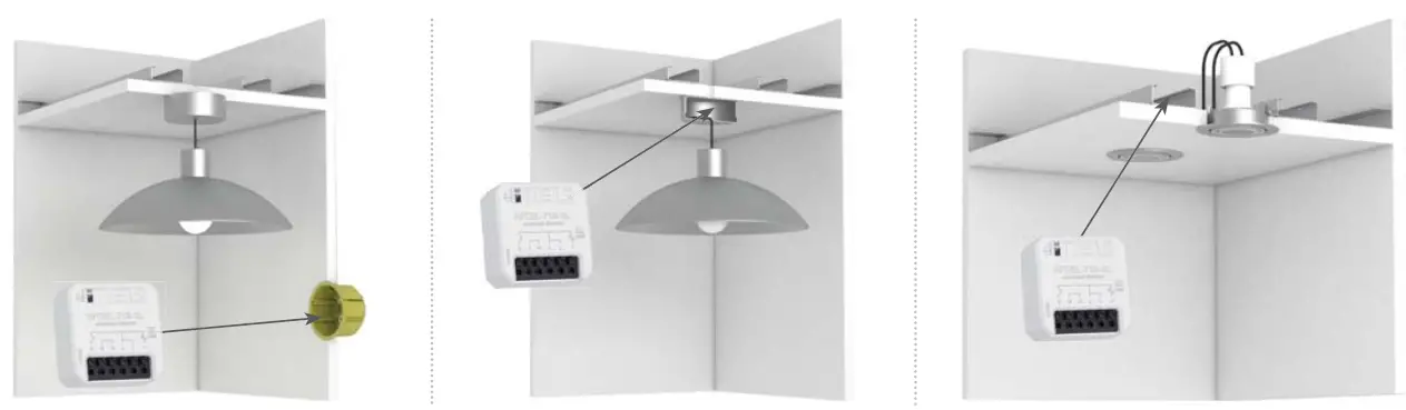 inELs RFDEL 71B SL Universal Dimmer - under the existing