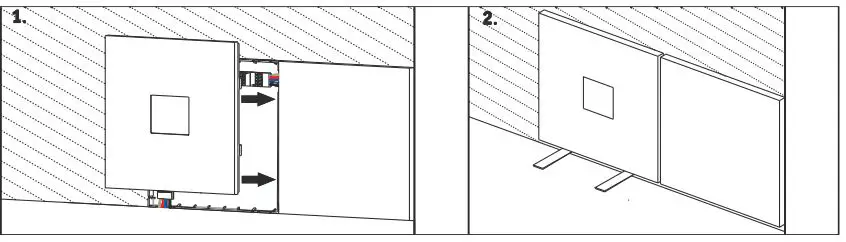 Paul Neuhaus 784.12 LumiTiles Basic Set Instruction Manual - Press the connected light module into the base plate until it clicks
