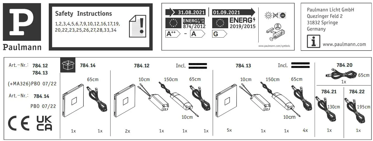 Paul Neuhaus 784.12 LumiTiles Basic Set Instruction Manual