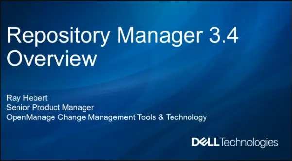 DELL EMC Repository Manager Version 3.4.1