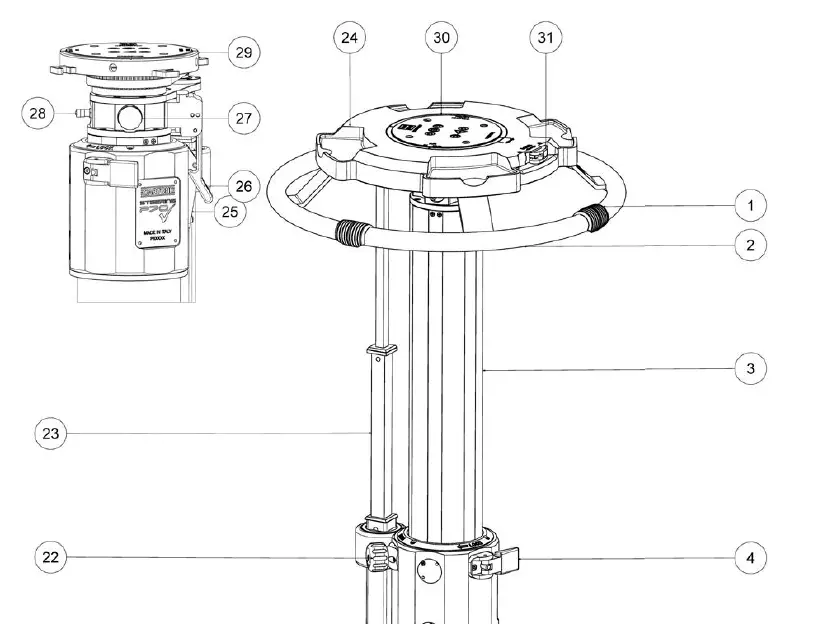 CARTONI-P70-Steering-Pneumatic-Pedestal-1