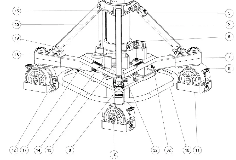 CARTONI-P70-Steering-Pneumatic-Pedestal-2