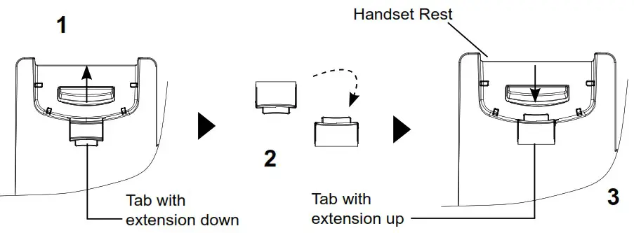 GRANDSTREAM GXV335X IP Phones Series Wall Mount Bracket - ADJUSTING HOOKSWITCH TAB