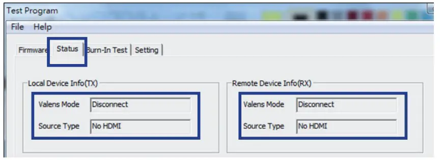 Check the status of connecting