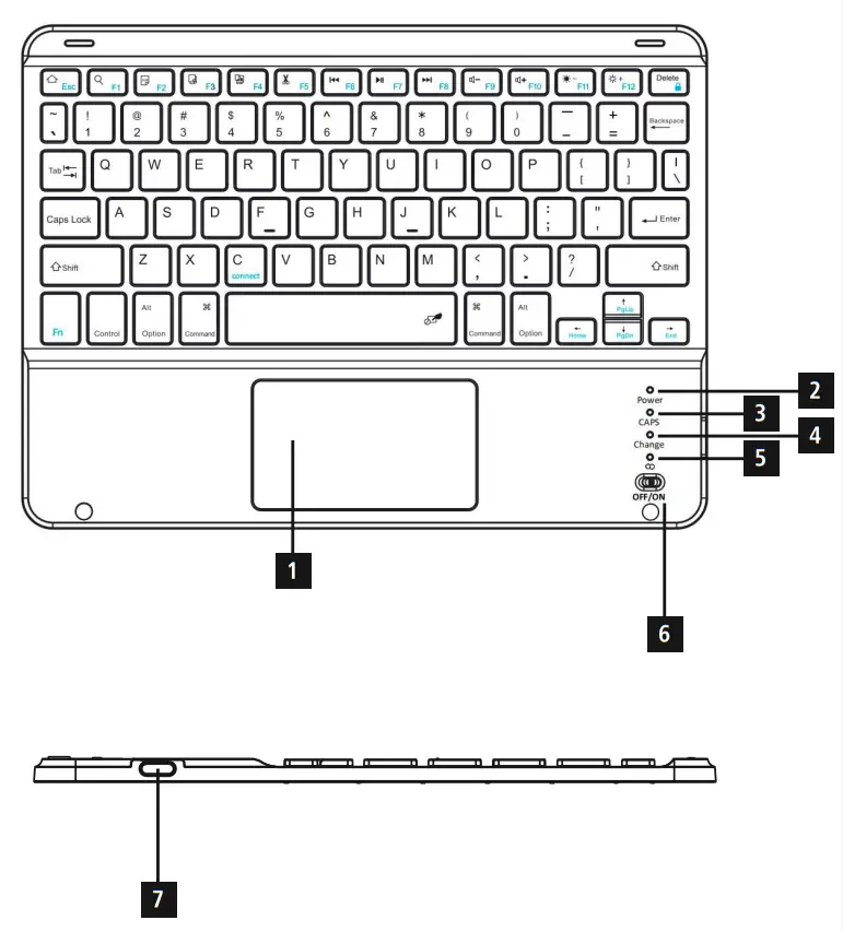 hama 00217219 Bluetooth Keyboard with Touchpad-fig1