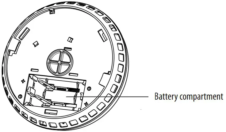 brennenstuhl 1294300 BrematicPRO Smart Home Smoke Detector - Battery compartment