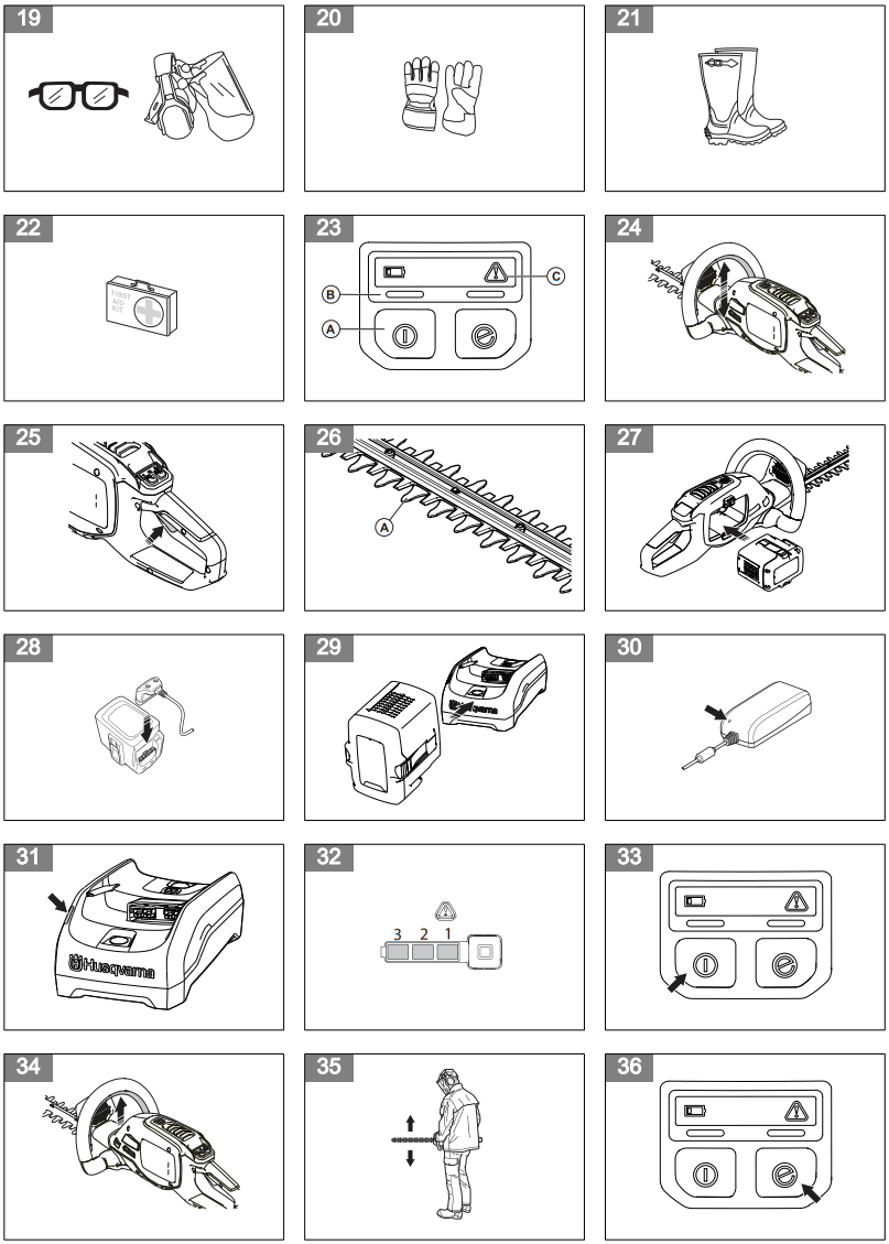 Husqvarna 215iHD45 without Battery and Charger Hedge Trimmers - fig 1