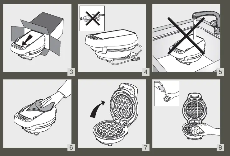 KRUPS-WD222D50-4-inches-Simply-Round-Waffle-Maker-2