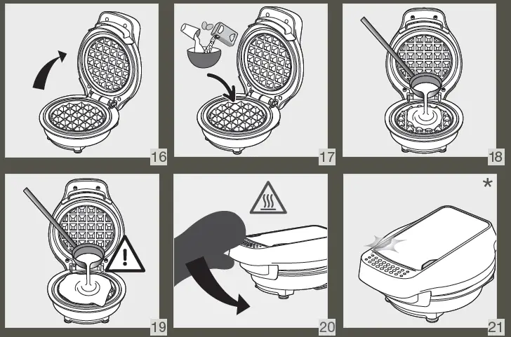 KRUPS-WD222D50-4-inches-Simply-Round-Waffle-Maker-6