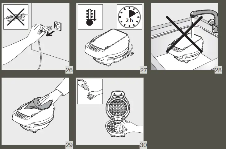 KRUPS-WD222D50-4-inches-Simply-Round-Waffle-Maker-8