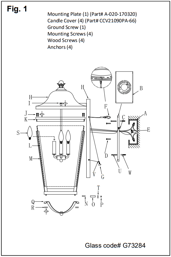 AMERICAN LIGHTING 73284 66 Savannah Four Light Outdoor Wall Mount