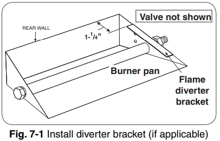 realfyre APK-17 PILOT KITS -INSTALL FLAME DIVERTER BRACKET