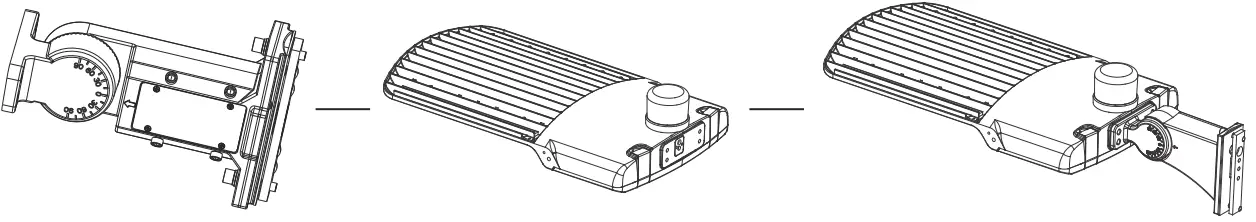 JADEMAR LIGHTING JAL CPS Area Light Series with Universal Mount - Oponal Brackets