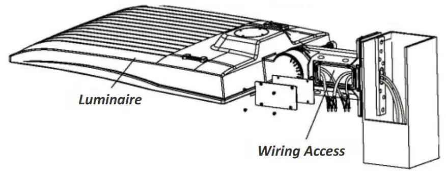 JADEMAR LIGHTING JAL CPS Area Light Series with Universal Mount - WIRING DIAGRAM 1