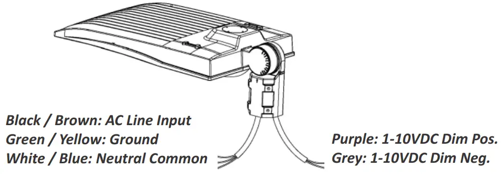 JADEMAR LIGHTING JAL CPS Area Light Series with Universal Mount - WIRING DIAGRAM