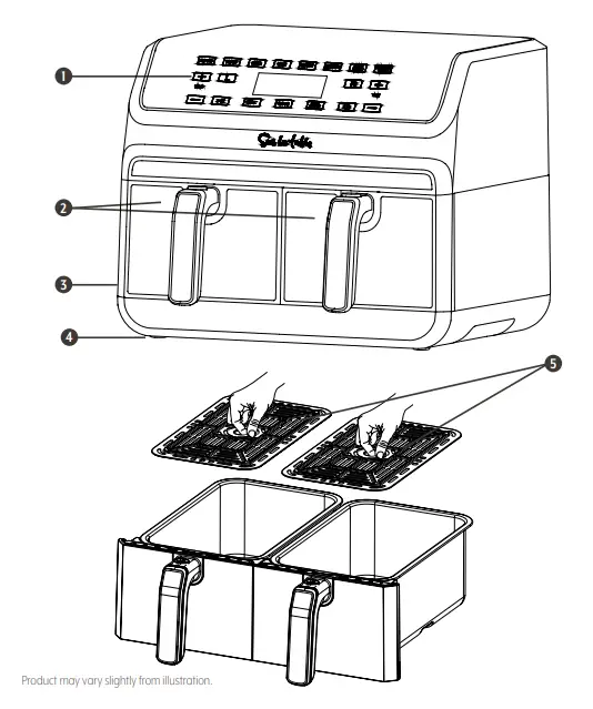 MON CHATEAU 1802 Dual Basket Air Fryer - FRYER