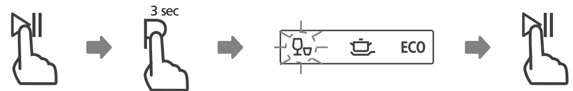 respekta GSPU42 Mini Table Dishwasher - button