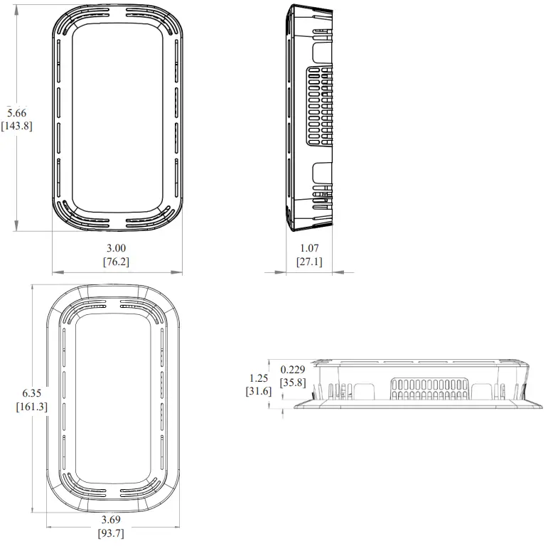 SENVA TotalSense Series Indoor Air Quality Sensors - DIMENSIONS
