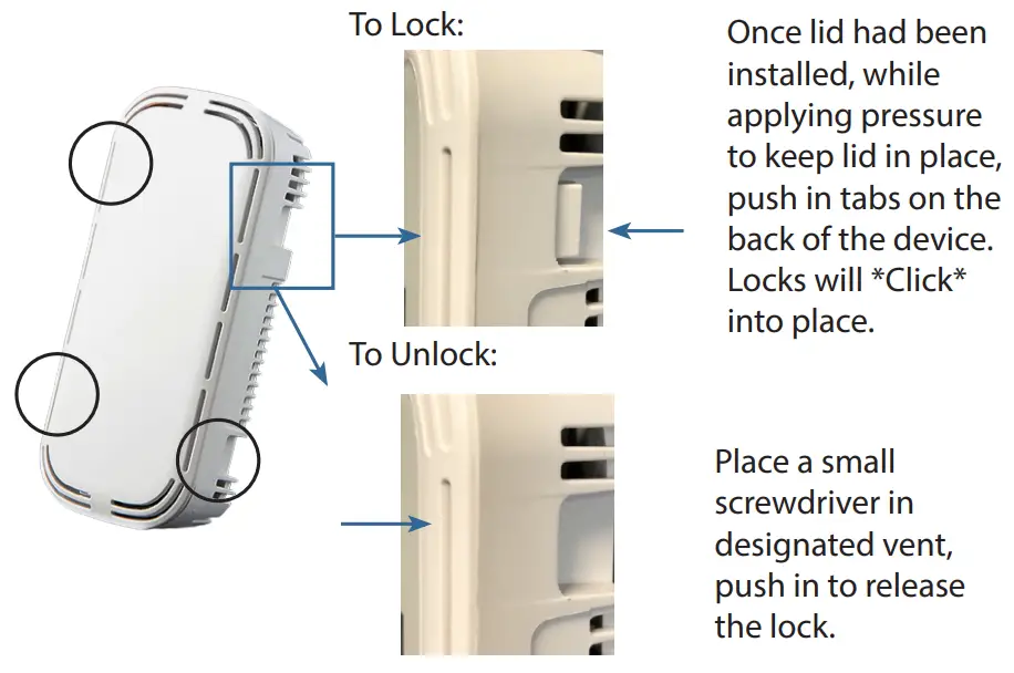 SENVA TotalSense Series Indoor Air Quality Sensors - LID LOCKS