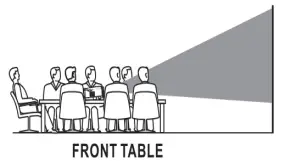 naxa NVP-1000 150 inch Home Theater LCD Projector - Front Table