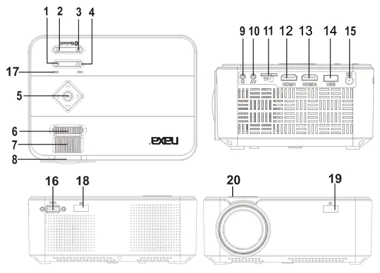 naxa NVP-1000 150 inch Home Theater LCD Projector -Projector Overview