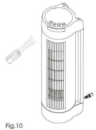 NSA Dual Position Midi Tower Fan MTFDC-fig10