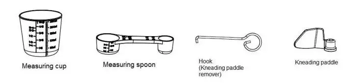 CUCKOO Compact Automatic Bread Maker CBM-AAB101S User Manual - Accessories