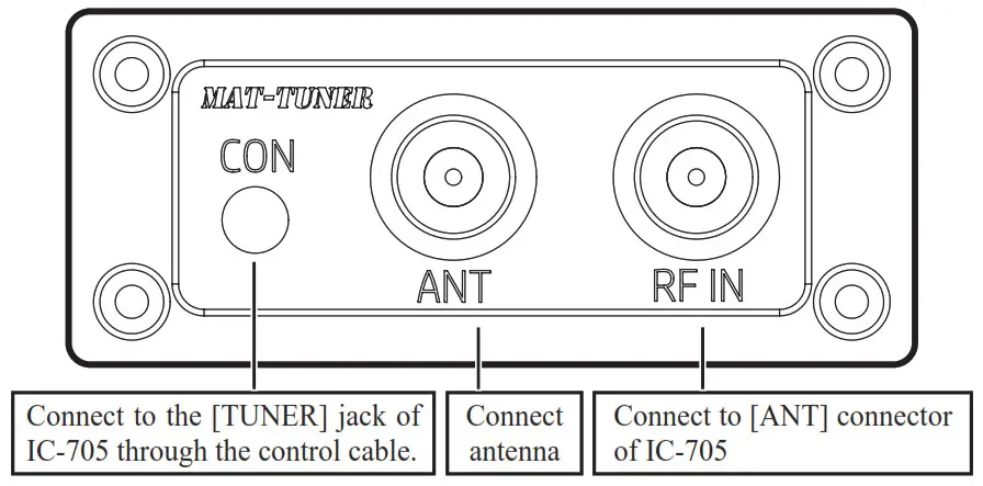 MAT-TUNER mAT-705 Automatic Antenna Tuner-Back Panel