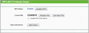 Router WPS Interface