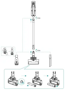 YTE HC-1810E Cordless Vacuum Cleaner - ASSEMBLY 1